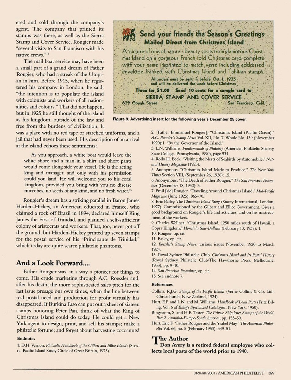 American Philatelist 2001