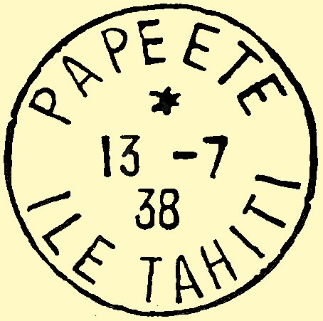 Tahiti Stempel 1938